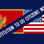 Restitution Montenegro USA flags